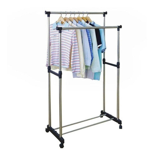 Tendedero de ropa doble plegable