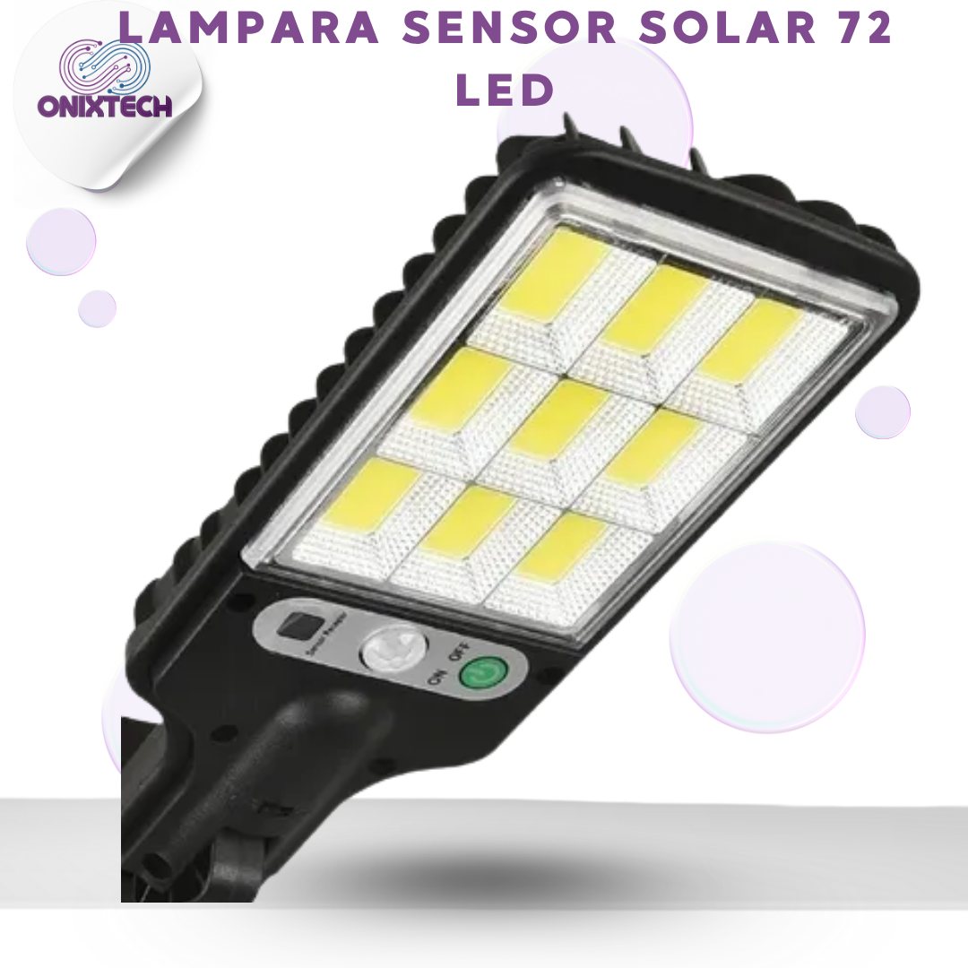 Lámpara solar con sensor de movimiento 72 LED